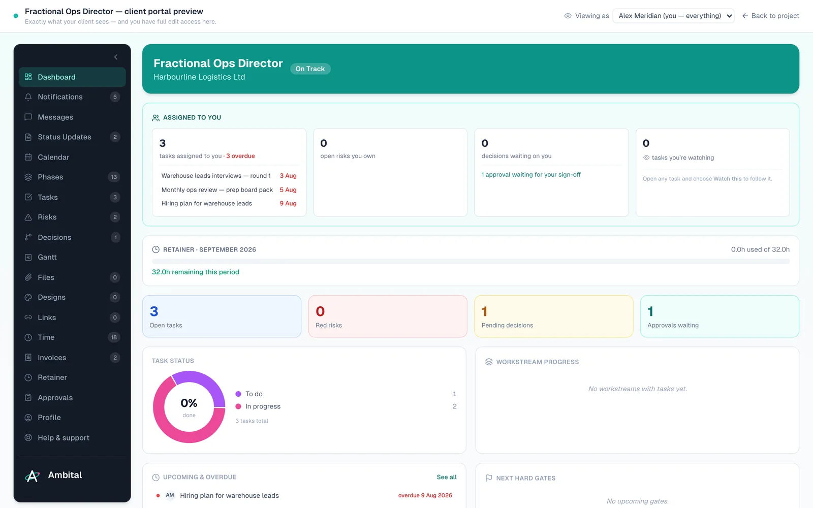 The client portal